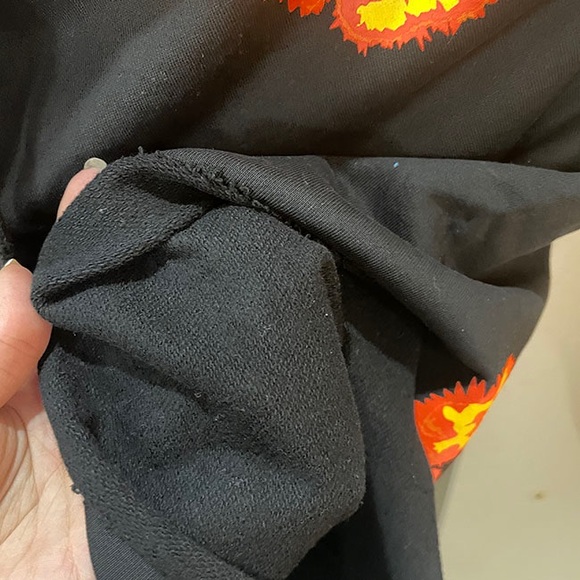 Denim Tears Flame Print Casual Shorts in Black and Yellow - Picture 7 of 8